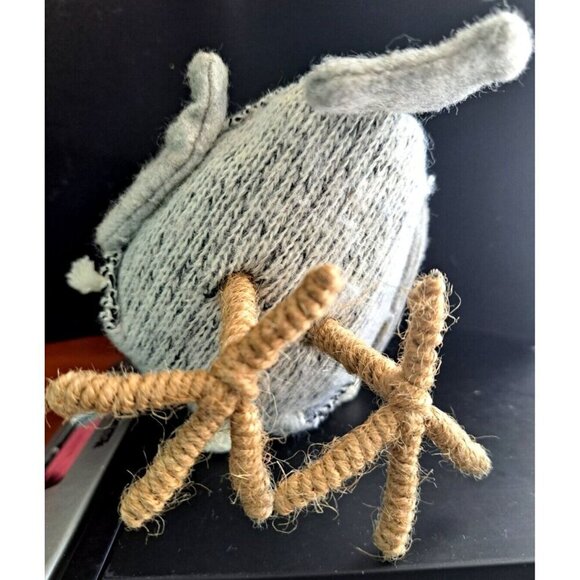 2015 Target Wondershop Fabric Bird Gray Tweed White Scarf & Earflap Hat - Picture 7 of 9